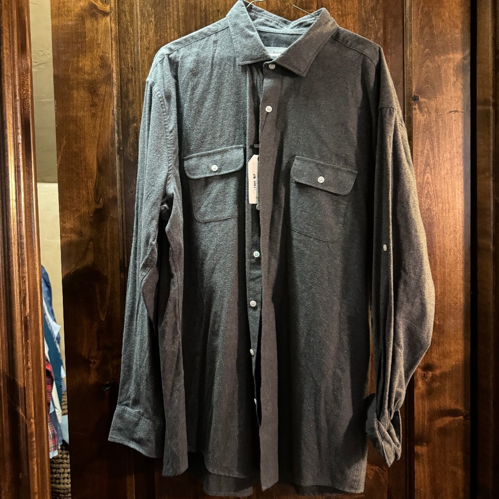 Rye 51 Button Down, Grey, Men's XXL